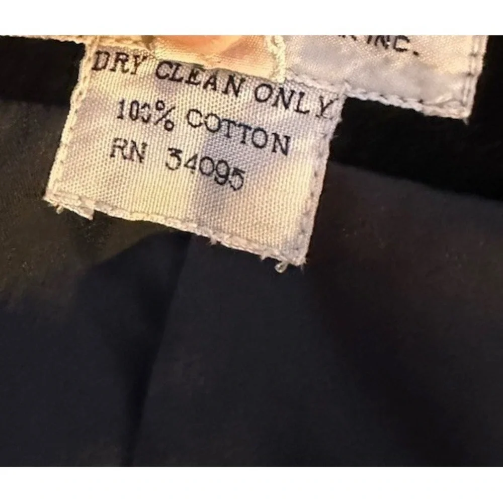 Vtg 1960's Women's Classic‎ Black Velvet Blazer Cotton by Butterfly For Prestige